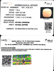 7.59/CT Natural Ceylonese Pukhraj with Govt Lab Certificate-2331